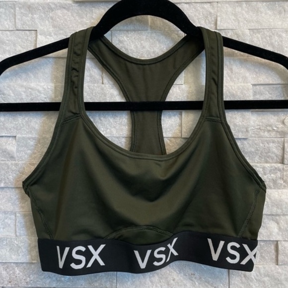 Victoria's Secret VSX Sport Army Green‎ Racerback Sports Bra - Picture 1 of 8